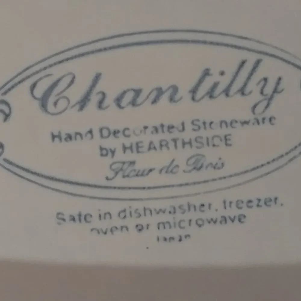 Chantilly Fleur de Paris hand decorated stoneware baking dishes (2 each)